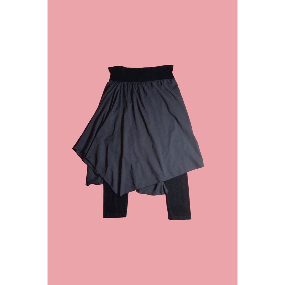 Y2K. COP. COPINE PARIS. Gray Asymmetrical Skirt W/Attached Leggings. M-L. AS IS